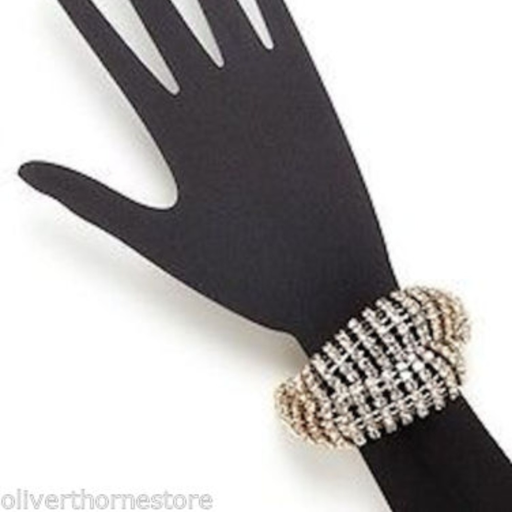 Kenneth Jay Lane Gold & Crystal Bracelet NEW